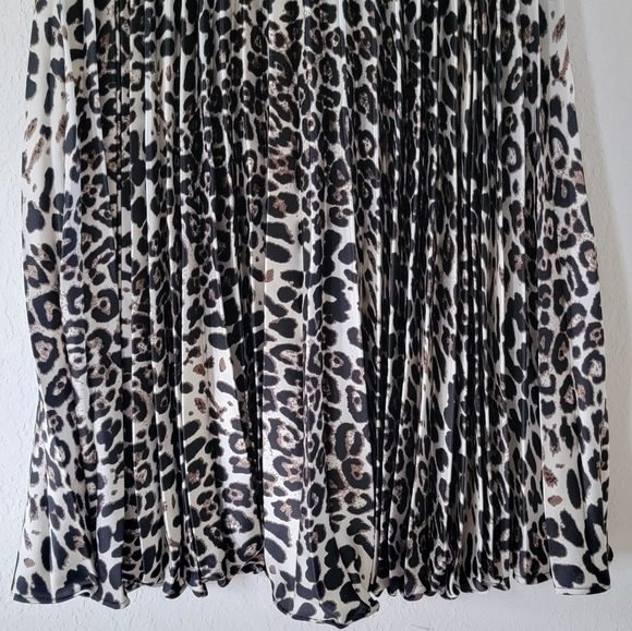 DO+RE Pleated Leopard Print Midi Skirt L. - Picture 9 of 10